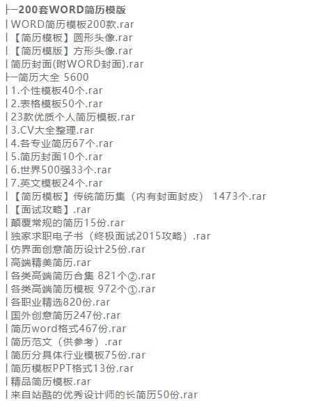 6600套个人简历素材模板 2 297bd4e8030fa66
