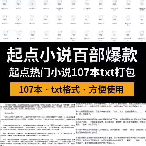 起点热门小说精选合集（107本）